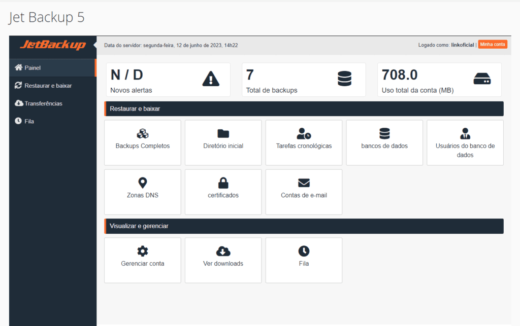 JetBackup 5 em cPanel